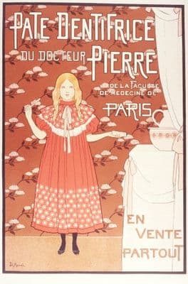 Vintage French toothpaste advertisement - Pate Dentrifice