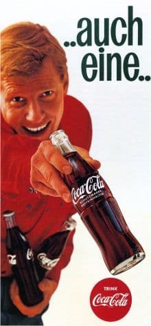 Vintage German Coca-Cola Advertising Poster