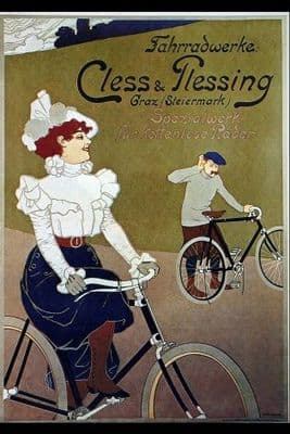 Vintage German cycling repairs poster
