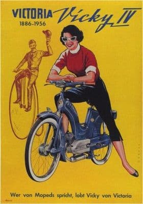 Vintage German motorbike advertisment - Vicky IV