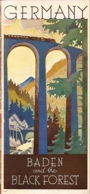 Vintage German poster - Baden and the blackforest