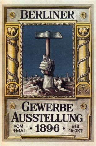 Vintage German poster - Berlin Trades Exhibition (1896)