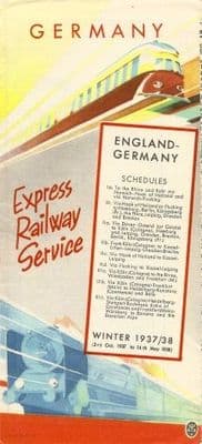 Vintage German poster - Express railway service 1937