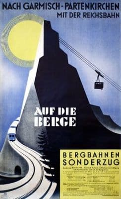 Vintage German poster - Garmisch-Partenkirchen