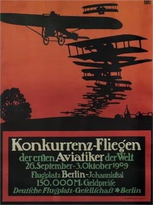 Vintage German poster-  konkurrenz-flegion 1909