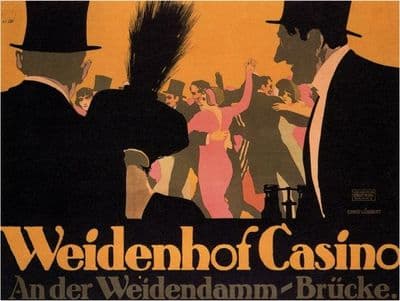 Vintage German poster - Weidenhof Casino (1913)