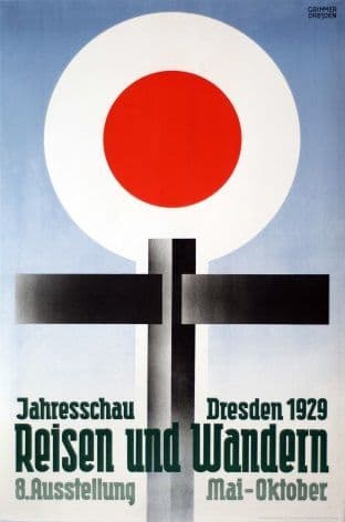 Vintage German travel poster - Reisen Wandern Grimmer