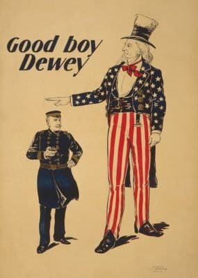 Vintage Good boy Dewey American WW1 Poster.