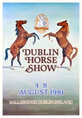 Vintage Irish poster - Dublin horse show
