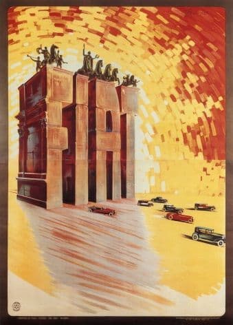 Vintage Italain car advertisment poster - Fiat