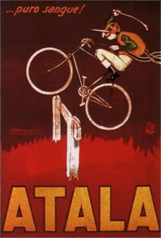 Vintage Italian Atala Bicycle Advertisement Poster.