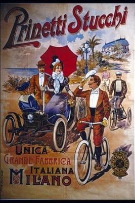 Vintage Italian cycling advertisement poster