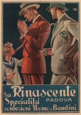 Vintage Italian Fashion Advertising Poster