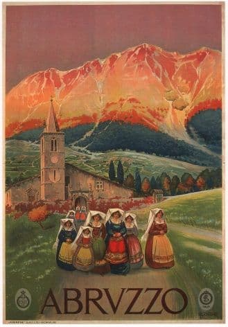 Vintage Italian poster, ABRVZZO