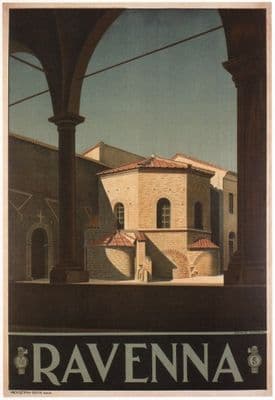 Vintage Italian travel poster, Ravenna
