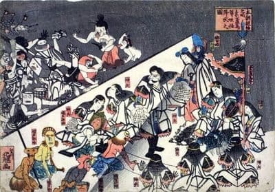 Vintage Japanese poster - Samurai army