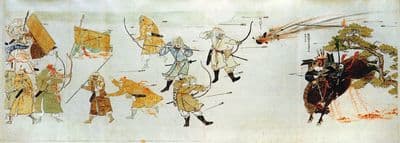 Vintage Japanese poster - Samurai battlefield