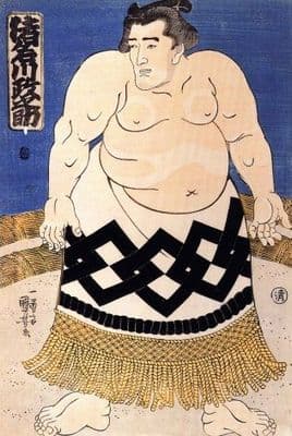 Vintage Japanese poster - Sumo wrestler