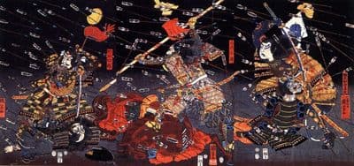 Vintage Japanese samurai warrior poster - 3 samurai