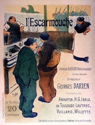 Vintage L'Escarmouche, French Restaurant Advertisement