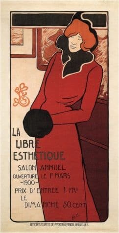 Vintage La Libre Esthetique Salon Annuel Advertising Poster