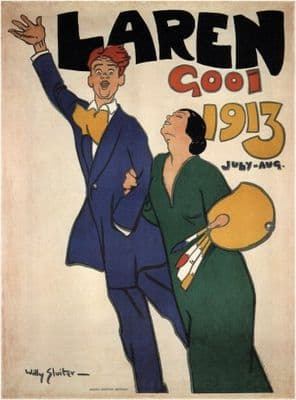 Vintage Laren, Gooi, 1913 July-Aug Advertising Poster.
