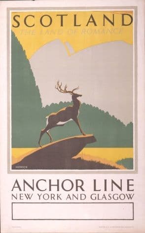 Vintage LNER poster - Scotland the land of romance, 1939