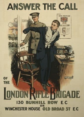Vintage London rifle brigade Poster 