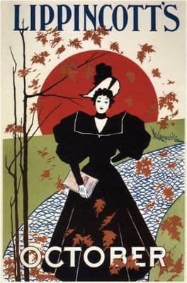 Vintage Magazine cover - Lippicott's October