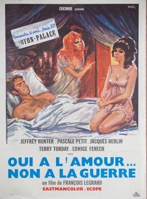 Vintage Movie poster - OUI À L'AMOUR, NON À LA GUERRE 1968