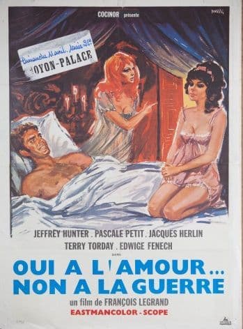 Vintage Movie poster - OUI À L'AMOUR, NON À LA GUERRE 1968