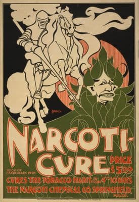 Vintage Narcoti Cure Advertising poster.