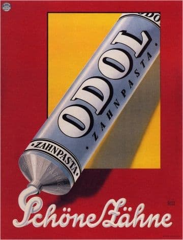 Vintage Odol Toothpaste poster c.1925