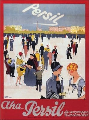 Vintage Persil Advertising Poster c.1927
