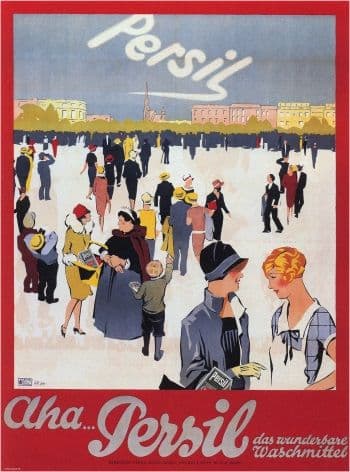 Vintage Persil Advertising Poster c.1927