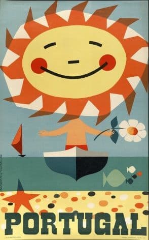 Vintage Portuguese poster - Portugal 1959