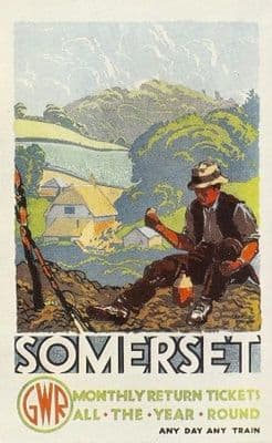 Vintage Railway poster - GWR Somerset