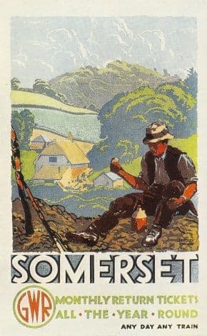 Vintage Railway poster - GWR Somerset