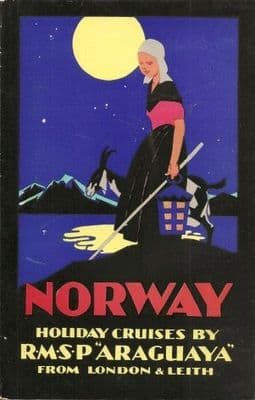 Vintage Royal Mail Steam company poster 1927