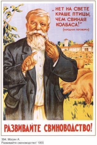 Vintage Russian poster - 1955