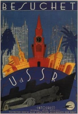 Vintage Russian poster - Besuchet USSR