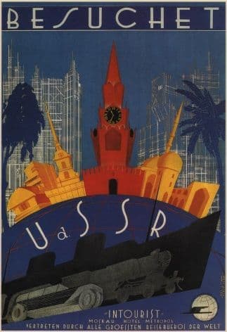 Vintage Russian poster - Besuchet USSR