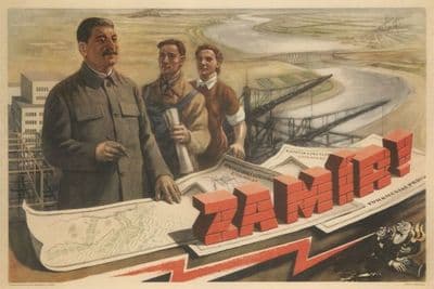 Vintage Russian poster - For peace! 1951