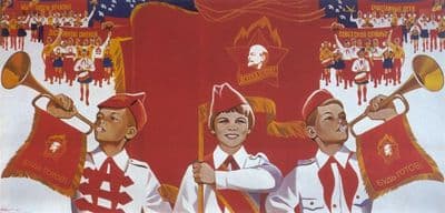 Vintage Russian poster - Fortunate Children of the Homeland