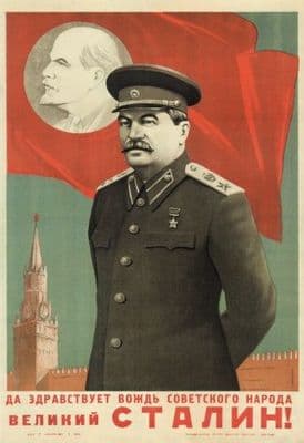 Vintage Russian poster - Long live Stalin, the leader of the Soviet people!