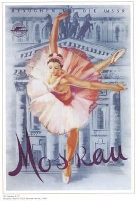 Vintage Russian poster - Moscow Ballet