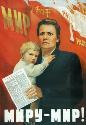 Vintage Russian poster - Peace - to the world! 1951-1952