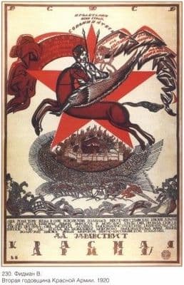 Vintage Russian poster - Propaganda 1920.