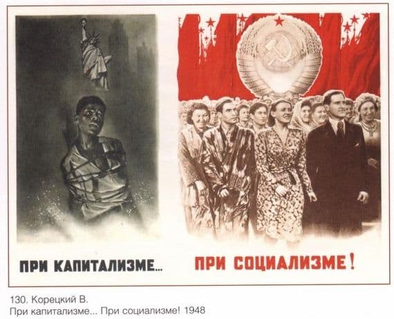 Vintage Russian poster - Racial harmony 1948
