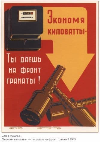 Vintage Russian poster - Russian industry 1945